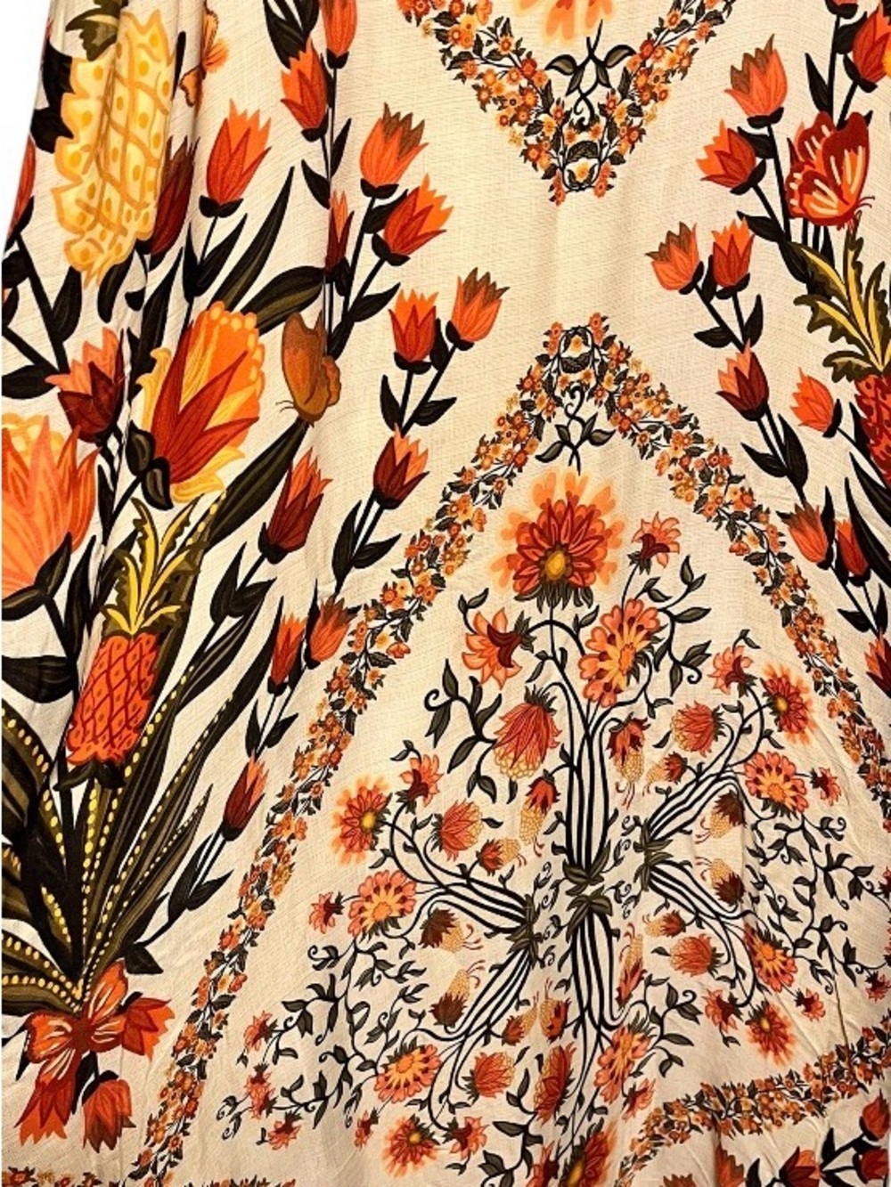 FARM RIO x Anthropologie White Floral Folkloric Halter Maxi Dress Size:Large - Picture 10 of 11